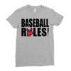 baseball rules Ladies Fitted T-Shirt