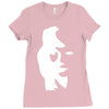 sax player lady face optical illusion Ladies Fitted T-Shirt