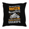 Motorcycles Grandpa Throw Pillow