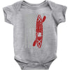 kayak american flag Baby Onesie