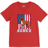 usa boxer flag V-Neck Tee