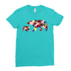 mama bear baby bear floral Ladies Fitted T-Shirt