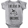 i believe in unicorns Baby Bodysuit