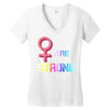 Women's March We are Strong Women's V-Neck T-Shirt