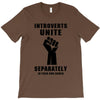 introverts unite separately in your own homes black T-Shirt