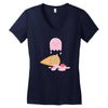 ice cream ghost Women's V-Neck T-Shirt