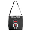 chappie robot movie logo Adjustable Strap Totes
