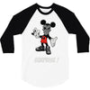 mickey mouse la face cachee en 3/4 Sleeve Shirt