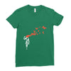 banksy headshot butterfly Ladies Fitted T-Shirt