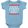 new  god first bro  t shirt religious humor lord tee Baby Onesie