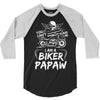 You Cant Scare Me I am Biker Papaw 3/4 Sleeve Shirt