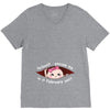 February Peeking Out Asian Baby Girl V-Neck Tee