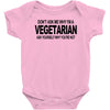 vegetarian ask yourself why not vegan food foodie tofu geek tee shirt Baby Onesie