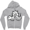 white Zipper Hoodie