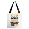 My Son Is Super Awesome His Mom Tote Bags