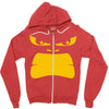 angry gorilla face Zipper Hoodie