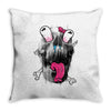 scary skull Throw Pillow