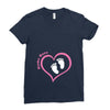 Custom baby girl name maternity design Ladies Fitted T-Shirt
