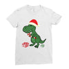 christmas dinosaur Ladies Fitted T-Shirt