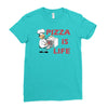 pizza is love pizza is life Ladies Fitted T-Shirt