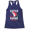 sister shark doo doo doo family matching Racerback Tank