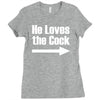 he loves the cock Ladies Fitted T-Shirt