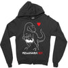 pregnant rex white and red color Zipper Hoodie