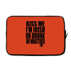 kiss me i'm irish or drunk or whatever t shirt st patricks day funny t Laptop sleeve
