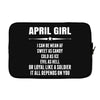 Super April Girl Laptop sleeve