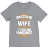 Super Cool Wife Of A Freaking Awesome Husband V-Neck Tee
