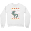 ugly dinosaur merry christmas Crewneck Sweatshirt