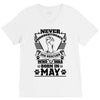 Never Underestimate Dog Rescuer Who Was Born May V-Neck Tee