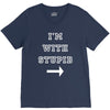 i m with stupid V-Neck Tee