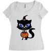 witch cat Women's Triblend Scoop T-shirt