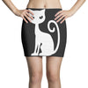 white cat funny Mini Skirts