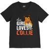 This Girl Loves Her Collie V-Neck Tee