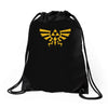 zelda hyrule royal crest tee triforce t game Drawstring Bags