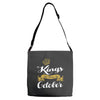 kings are born in october Adjustable Strap Totes