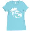 camper van surf split retro Ladies Fitted T-Shirt