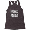 blues rules Racerback Tank