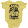 Real Kings Are Born On October 17 Baby Onesie