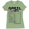 April Girl Facts Taurus Ladies Fitted T-Shirt
