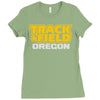 track and field oregon Ladies Fitted T-Shirt