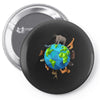 animal polygon around the planet Pin-back button