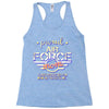 military, women's proud air force mom of her military son u Racerback Tank
