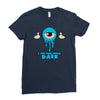 monster eye blue Ladies Fitted T-Shirt