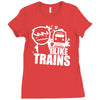 i like trains Ladies Fitted T-Shirt