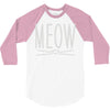 meow cute cat face 3/4 Sleeve Shirt