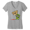 teddy monster Women's V-Neck T-Shirt