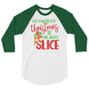 pizza christmas humor 3/4 Sleeve Shirt